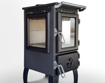 Stove 304-3D, Wood Stove, Fire Pit, Fireplace, Wood Burning Stove, Fire Pits, Cooking, Iron Stove, Mini Stove, Cooking Healter, Tiny House