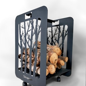 Metal Log Holder 602, Wood Rack, Small Firewood Rack, Firewood Storage, Firewood Holder, Minimalist Firewood Storage, Log Holder, Log Basket