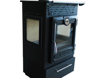 Indoor and Outdoor Multifunctional Wood Burning Iron Stove On the Top Baking, Overtop Cooking Stove, Wood Burning Stove, Fire Pit,Tiny House