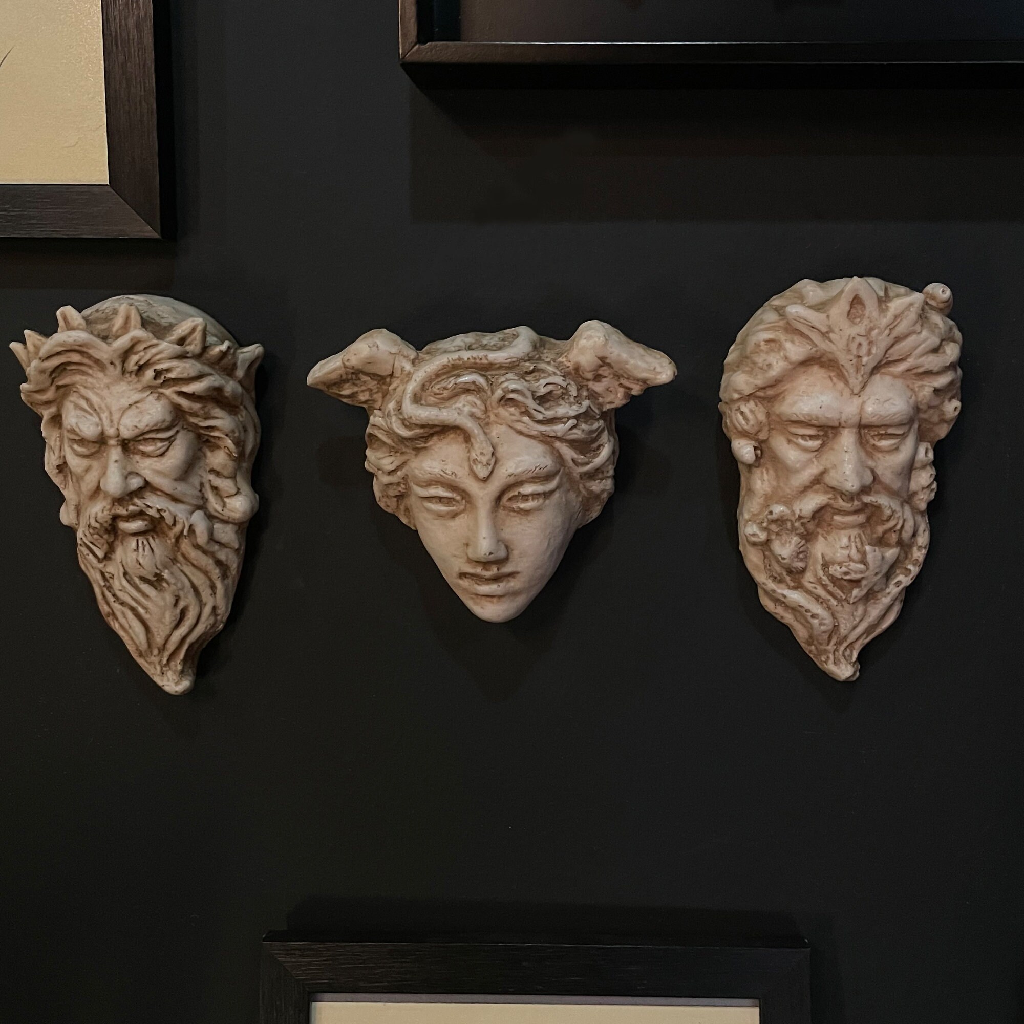 Deus Trio, Wall Sculpture, Handmade, Wall Art, Zeus
