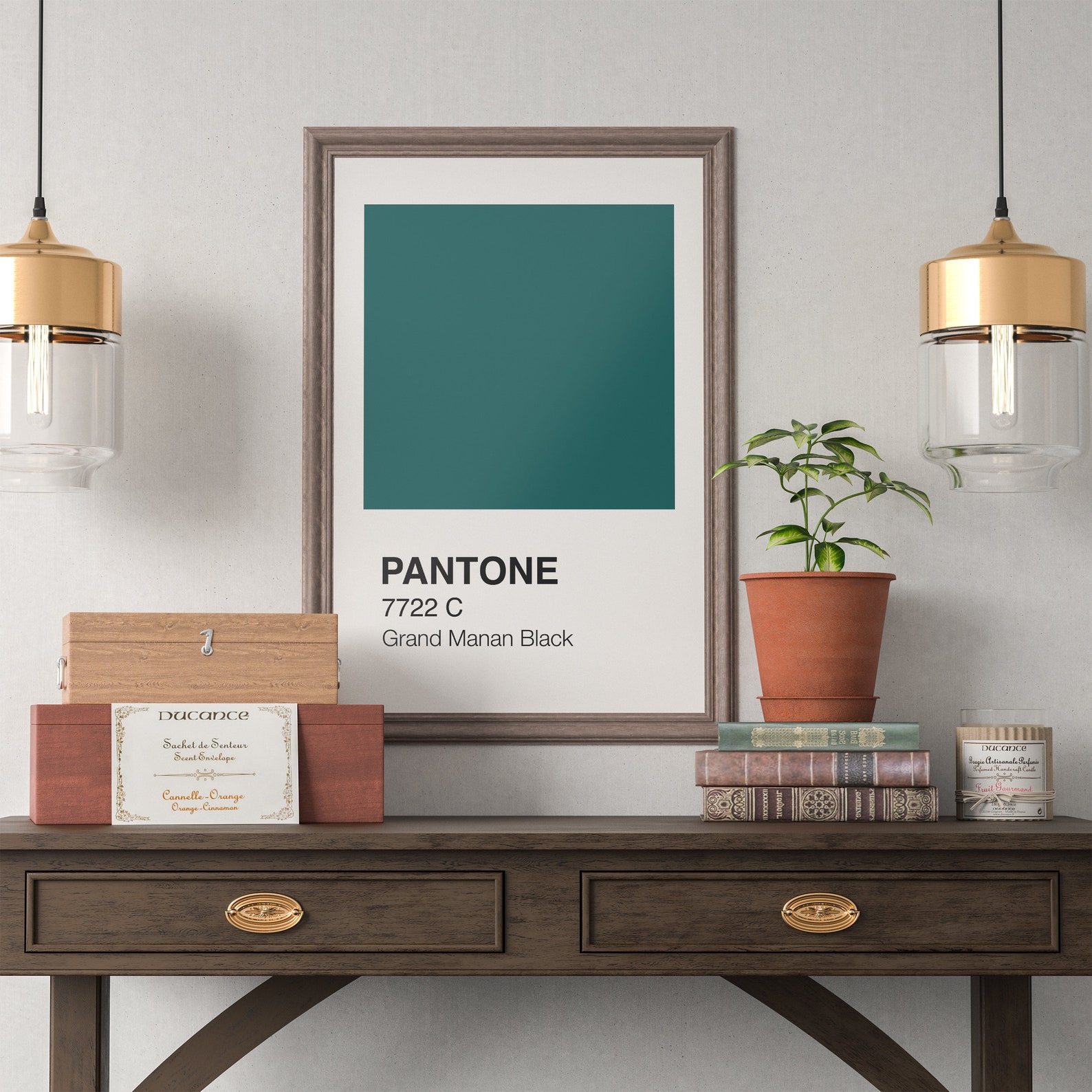 Pantone Grand Manan Black PRINTABLE Wall Art Geometric Etsy