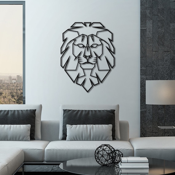 Home decor wall art. Lion Metal poster