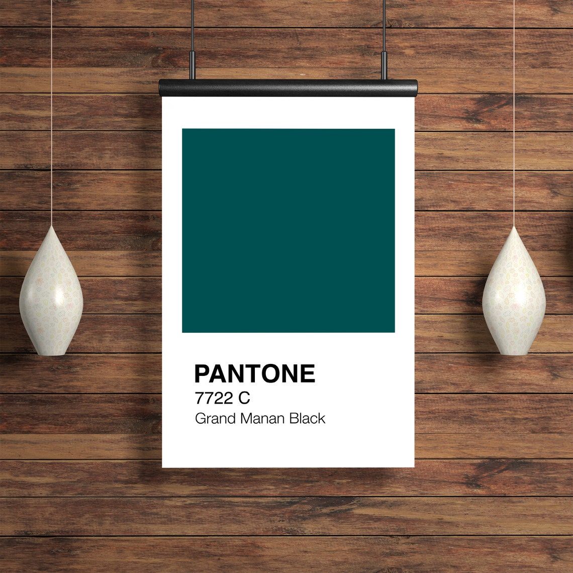Pantone Grand Manan Black PRINTABLE Wall Art Geometric Etsy