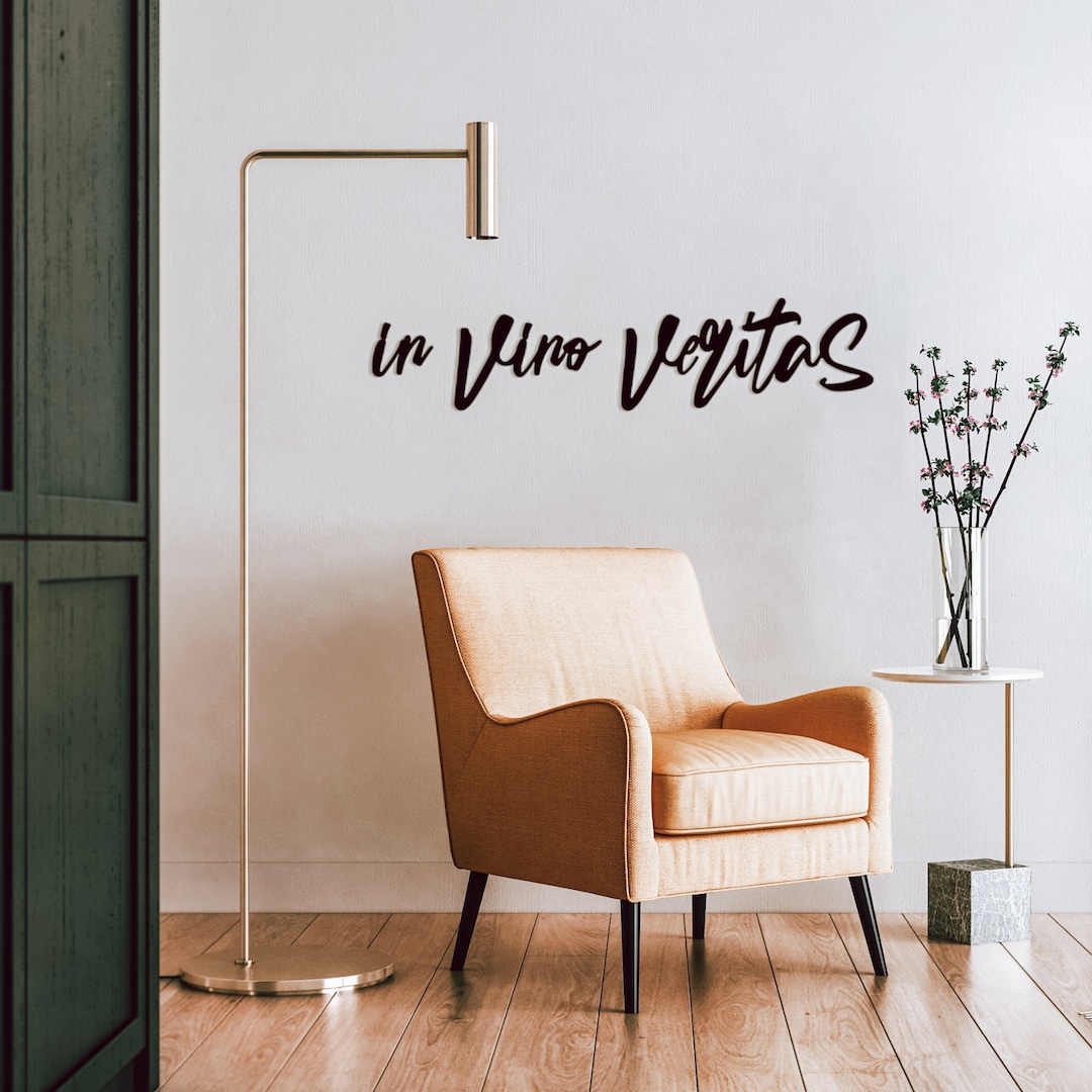 In Vino Veritas Metal Wall Art Metal Wall Decoration Metal - Etsy