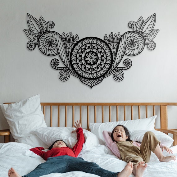 Shakti Mandala Wall Art, Metal Wall Decor, Bedroom Wall Decor