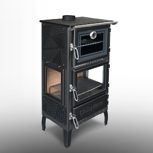 Stove 306-3D: Wood Burning Fireplace, Cooking Heater