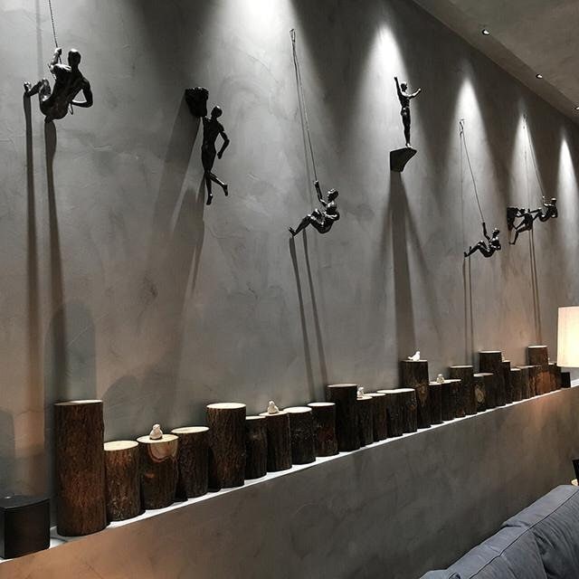Zero Gravity - Adventurer, Climbing Man, Wall Sculpture, Climbing Adv…