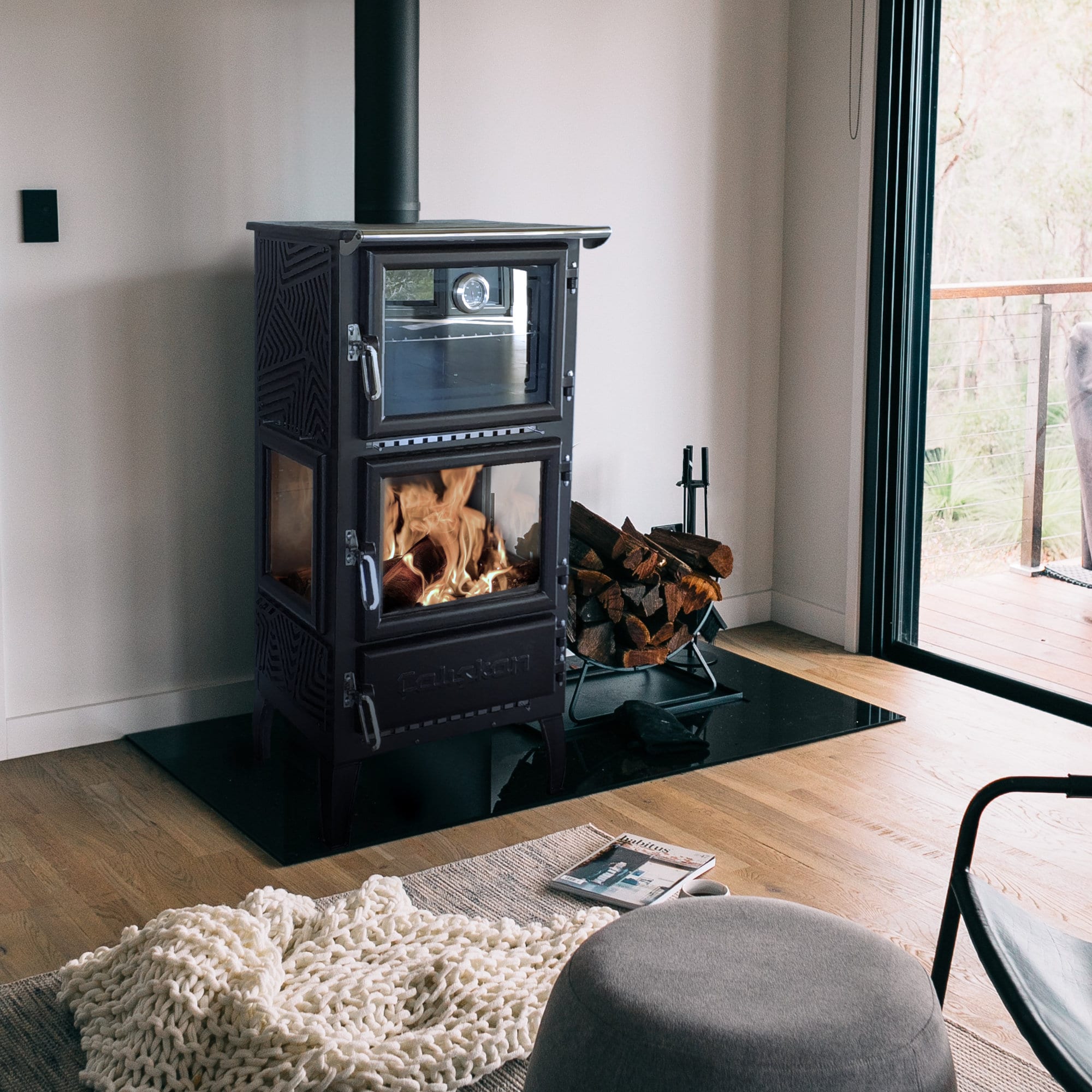 Stove 306 3 D Box Wood Stove Fire Pit Fireplace Wood - Etsy Israel