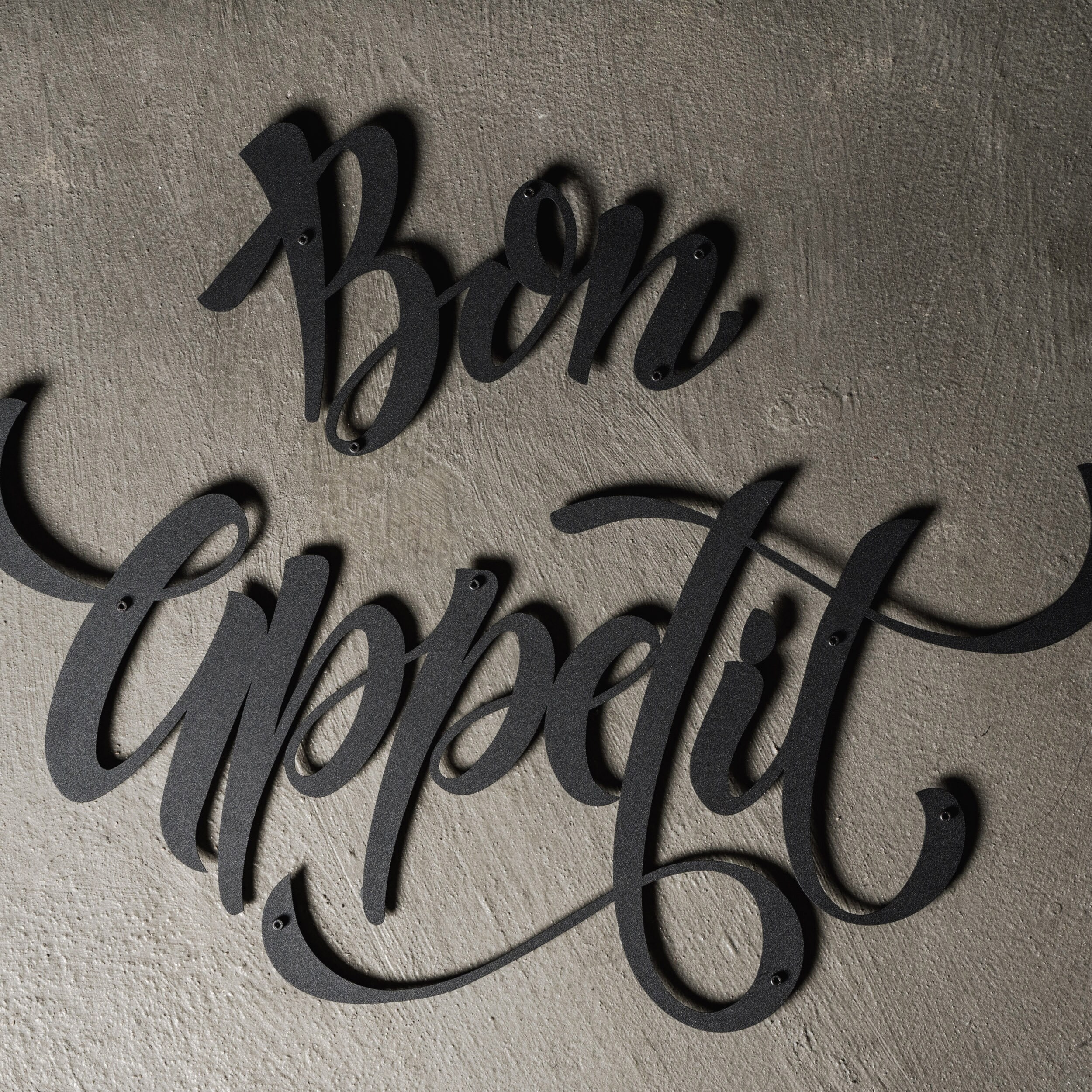 Bon Appetit Metal Wall Art Metal Wall Sign Metal Wall Etsy