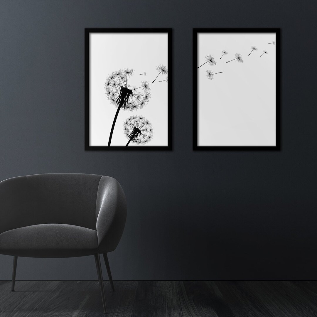 Dandelion Poster Set, Print, Affiche, Plakat, Wall Art, Wall Decor