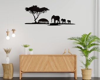 Animal Wall Art Wall Decor for Kids' Bedroom Wall Art Gift Inspirational Living Room Wall Decoration Afrika Wall Art Nursery Wall Sign