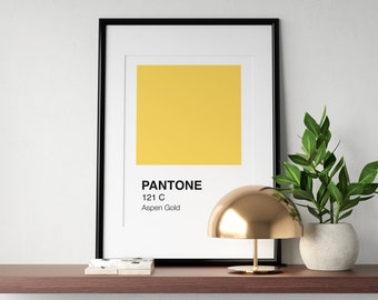 Pantone Aspen Gold - PRINTABLE Wall Art, Geometric, Printable Quote, Quotes, Downloadable Print, Inspirational Quote, Motivational