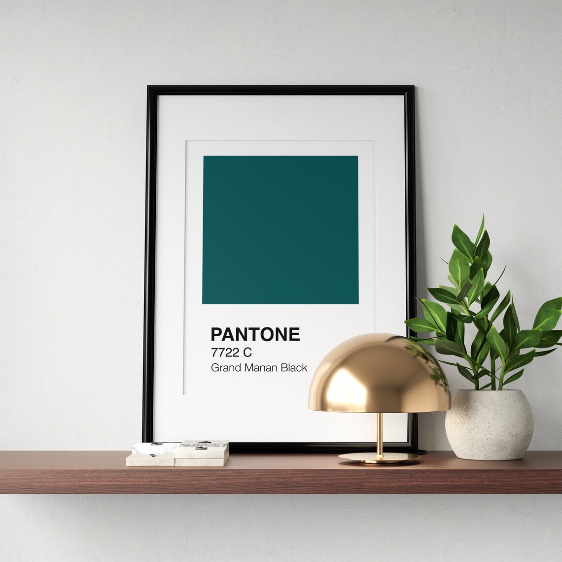 Pantone Grand Manan Black PRINTABLE Wall Art Geometric Etsy