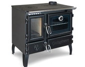 Multifunctional Wood Burning Stove for Cooking Baking Oven Winter Heating Fire Pit High Efficiency Large Iron Stove Rustic Retro 214