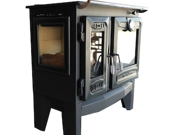 Multifunctional Wood Burning Cast Iron Stove with Oven, Cooking Stove, Wood Burning Stove, Fire Pit, Iron Stove, Tiny House, Cooking Healter