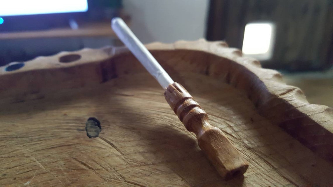 Wooden Cigarette Joint Filter Tip Holder 4cm Handmade SABER Etsy