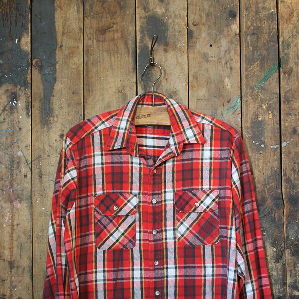 Vintage Five Brothers Flannel Shirt | Large | Made in USA