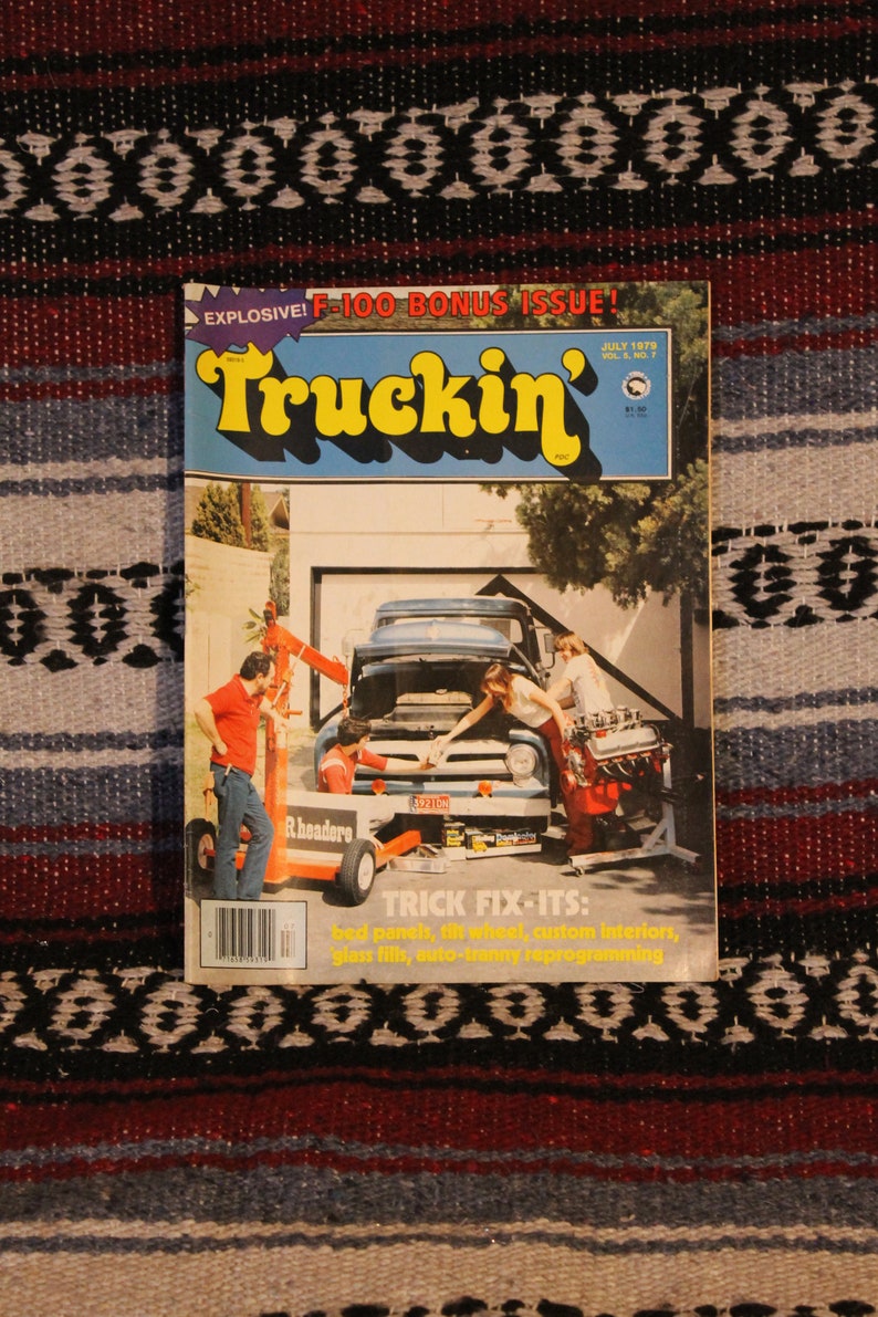 Rare Vintage Truckin Magazine July 1979 Boogie Van Mini Trucks Hot Rods Custom Van