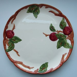 Vintage franciscaner appelschotel: handgeschilderd keramisch bord, VS/Engeland