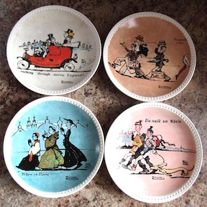 Complete Set "Rockwell on Tour" Four Decorative Plates, Mint Condition, All With COA