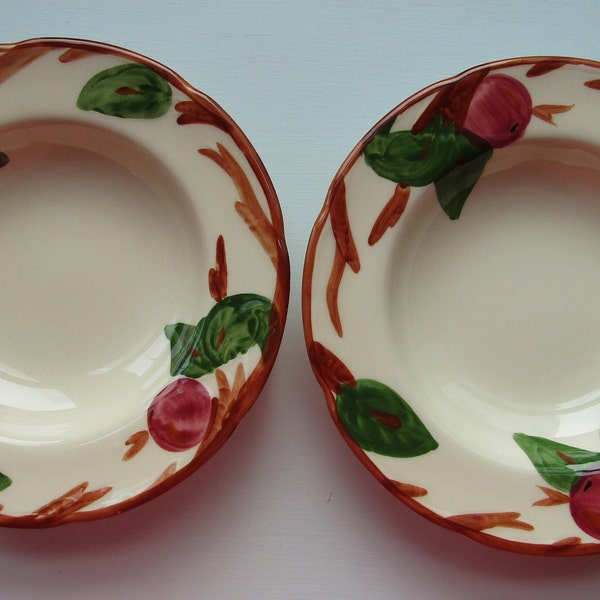 Sets of TWO Franciscan Apple Rim Soup Bowls From England or China