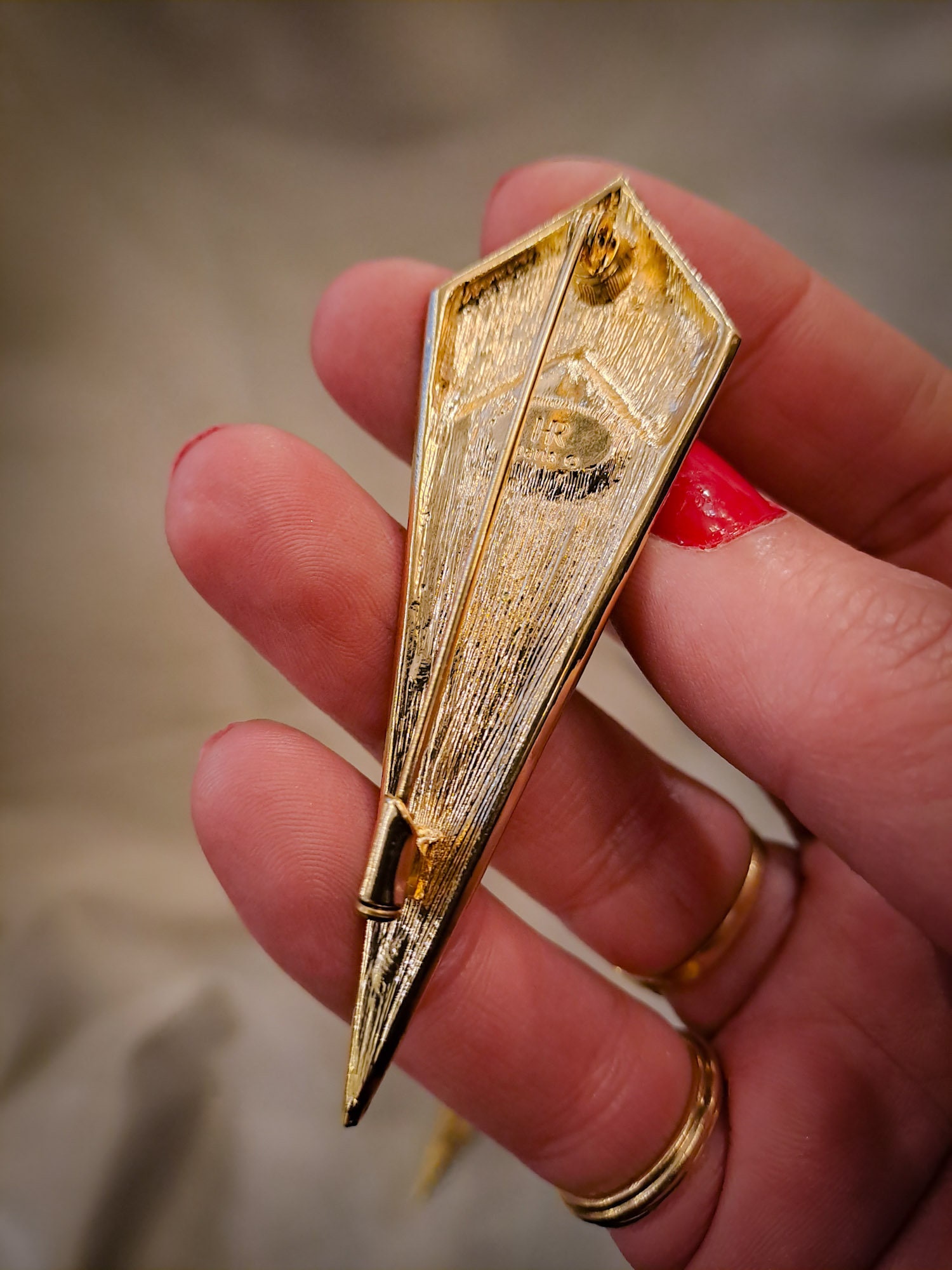 Broche Héléna Rubinstein Métal Doré Et Perle Noire - Neuf Avec étiquettes