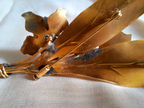 Belle Broche Vintage Plaqué AMERIKANER Avec Améthyste - Élégance Argentée
