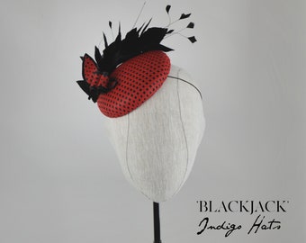 Red Leather Special Occasion Headpiece