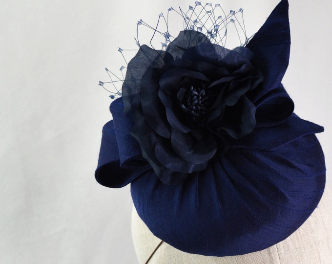 Navy Blue Silk Hat