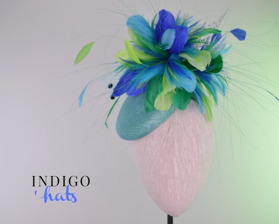 CUSTOMIZE - Blue Green Aqua feathers