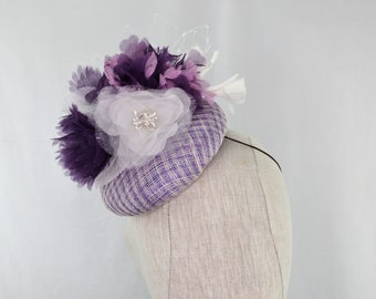 Lilac Pillbox Hat.