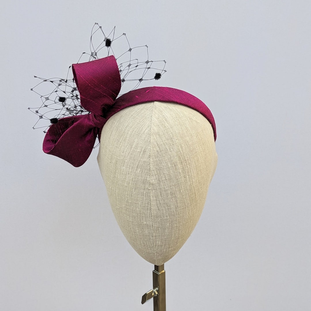 Bow Headband in Magenta