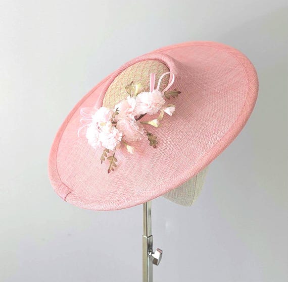 BARCELONA in Pink and Natural Straw with Silk Carnations