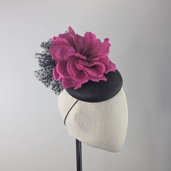 Black Parisisal and Pink Silk Flower