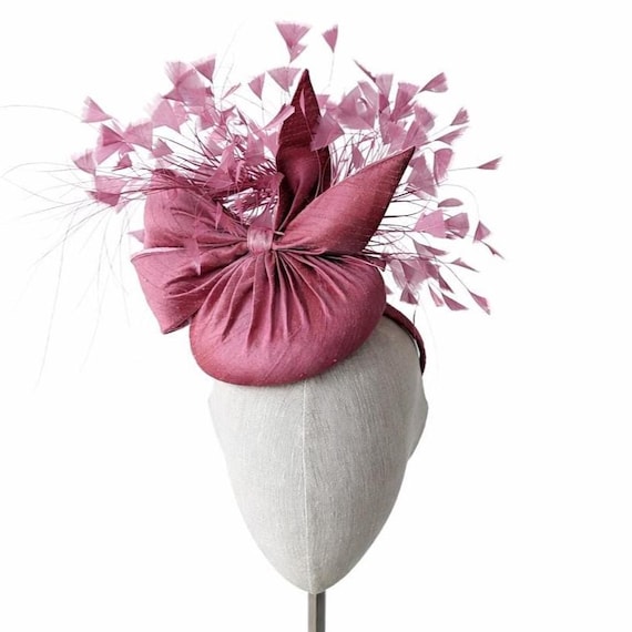 Dusky Pink Silk formal Hat