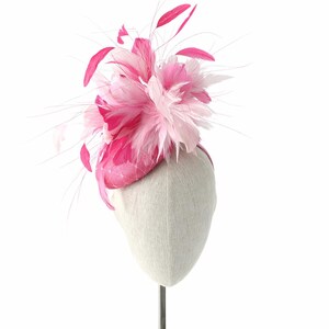 KY Derby Oaks Easter Church Pink Fascinator Bow Hat Kentucky Derby, Kentucky Oaks Pink Fascinator  main image 3