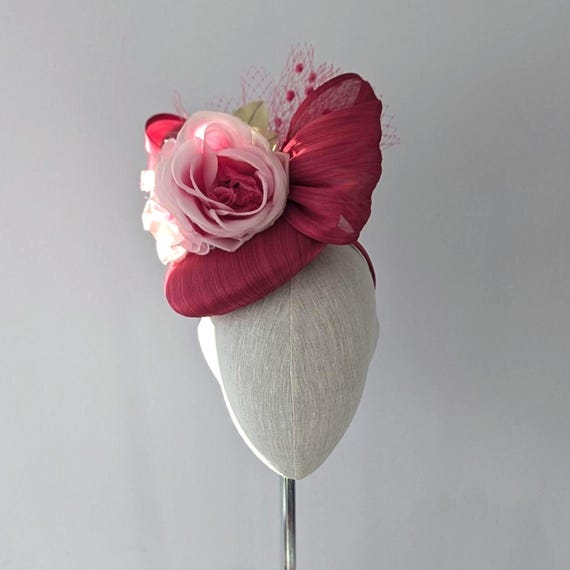 Pink Silk Abaca with Vintage Roses