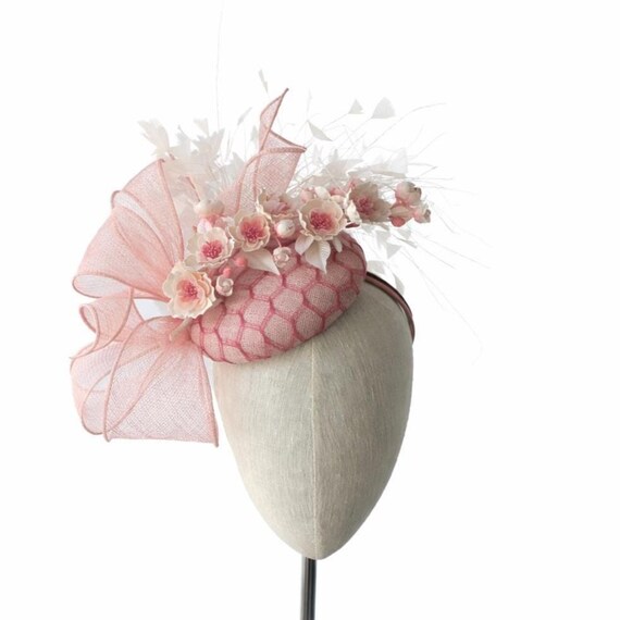 ODETTE - Blush Pink Cocktail hat
