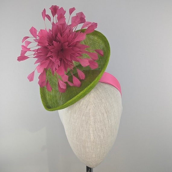 Green and Magenta feather percher