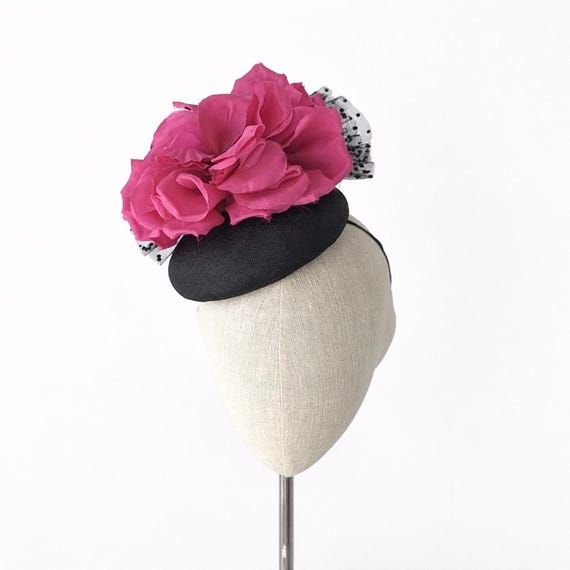 Black Parisisal and Pink Silk Flower