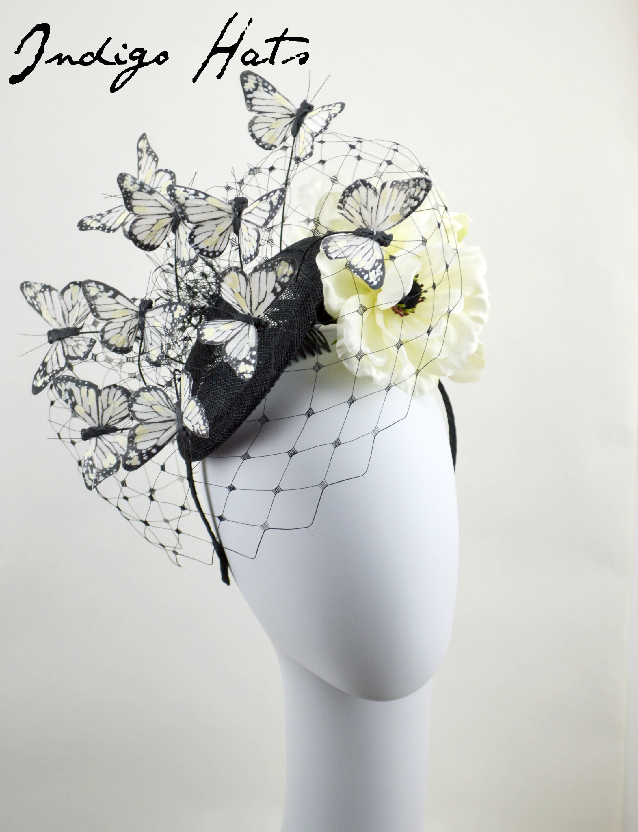 MAGICAL BUTTERFLY Fascinator Hat Kentucky Derby Headpiece Etsy