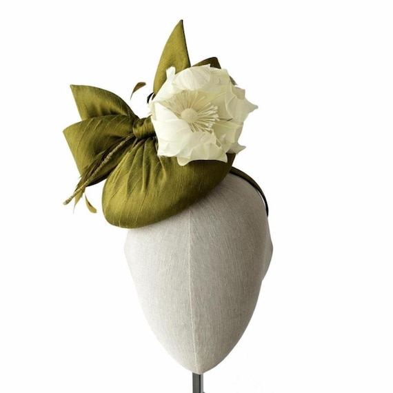 ODETTE in Olive Green Silk