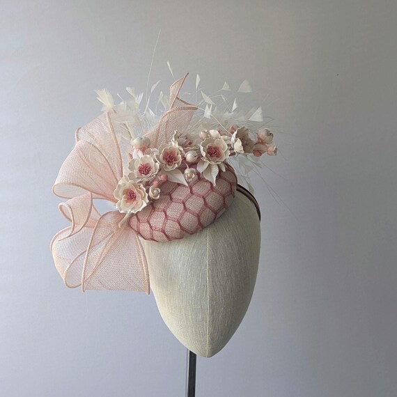ODETTE - Blush Pink Cocktail hat