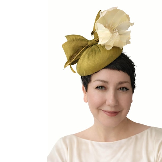 ODETTE in Olive Green Silk