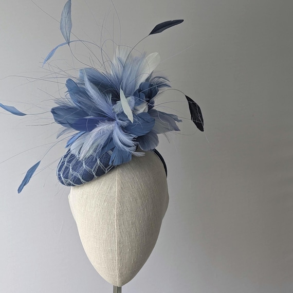 Blue feathers and vintage veiling