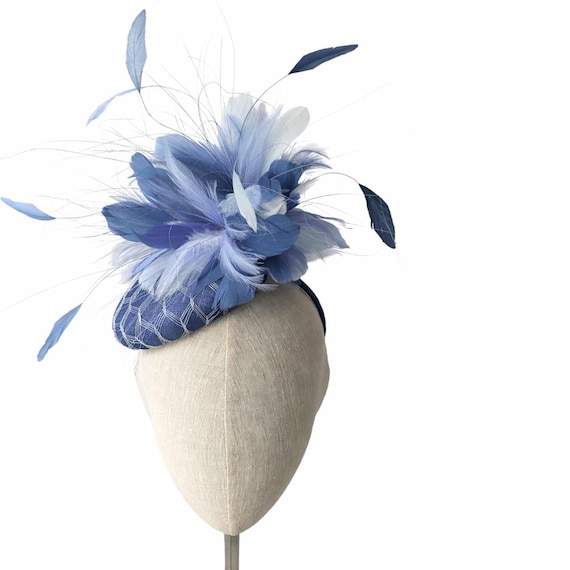 Blue feathers and vintage veiling