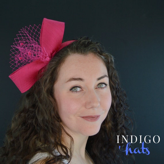 Pink Silk Bow headband