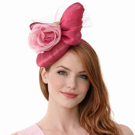 LARK - Pink Silk Abaca with Vintage Roses