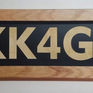 Personalized CallSign Plaque for Amateur Radio Operator or GMRS Station