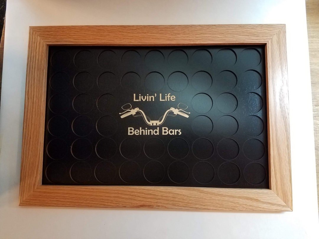 Livin Life Behind Bars Framed Poker Chip Display Case Works Will Harley